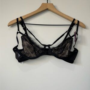 Adore Me NWT Vienna Strappy Elegant Black Lace Bra size 34D
